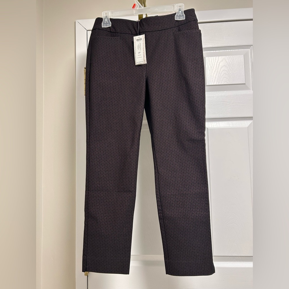 Chico's Black Patterned Dress Pants Size 4P